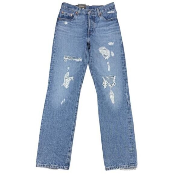 Levi's 501 Premium Straight Leg Jeans in Hits Different Women's Size 24 x 30 - Picture 2 of 10